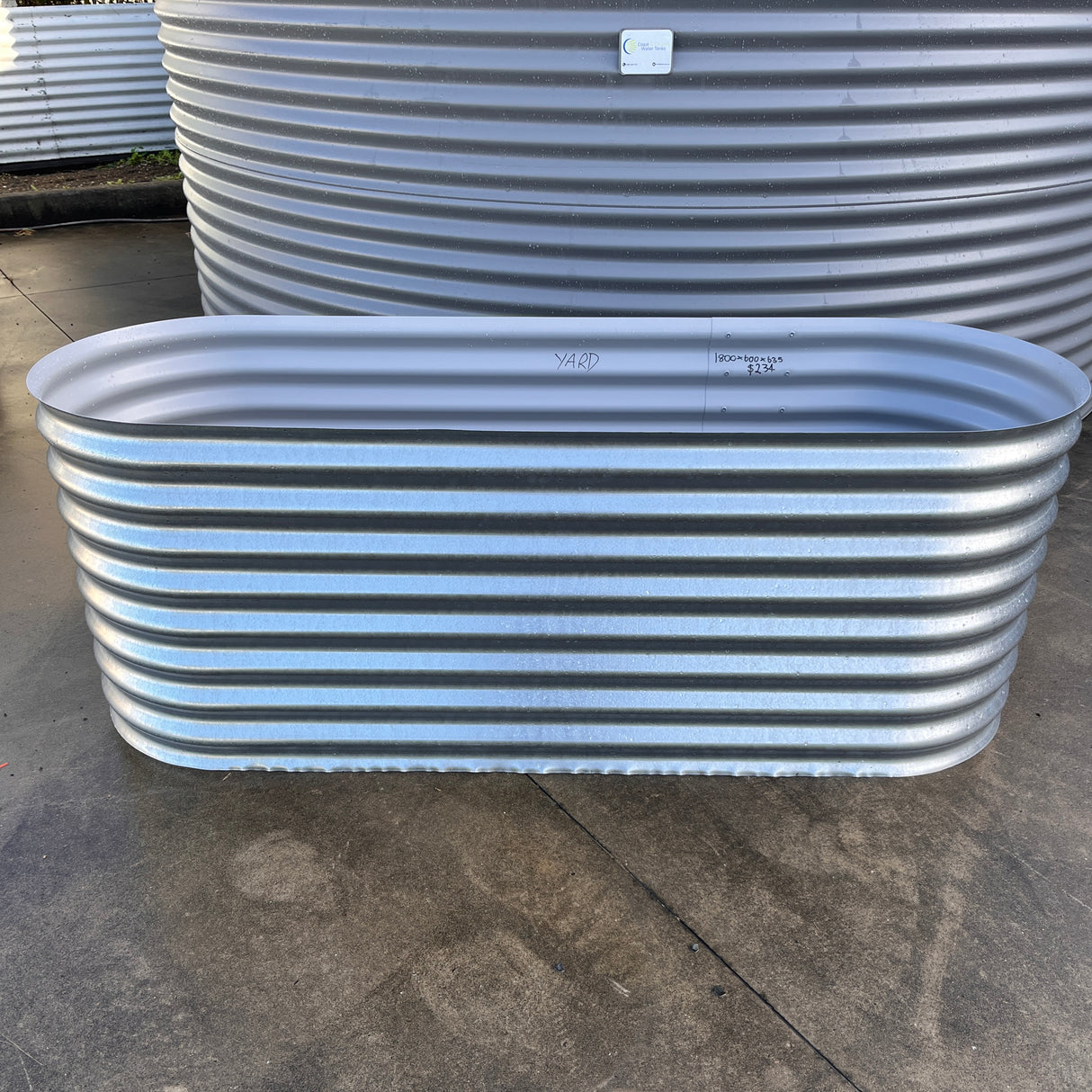 1800 x 600 x 635 Slimline Garden Bed