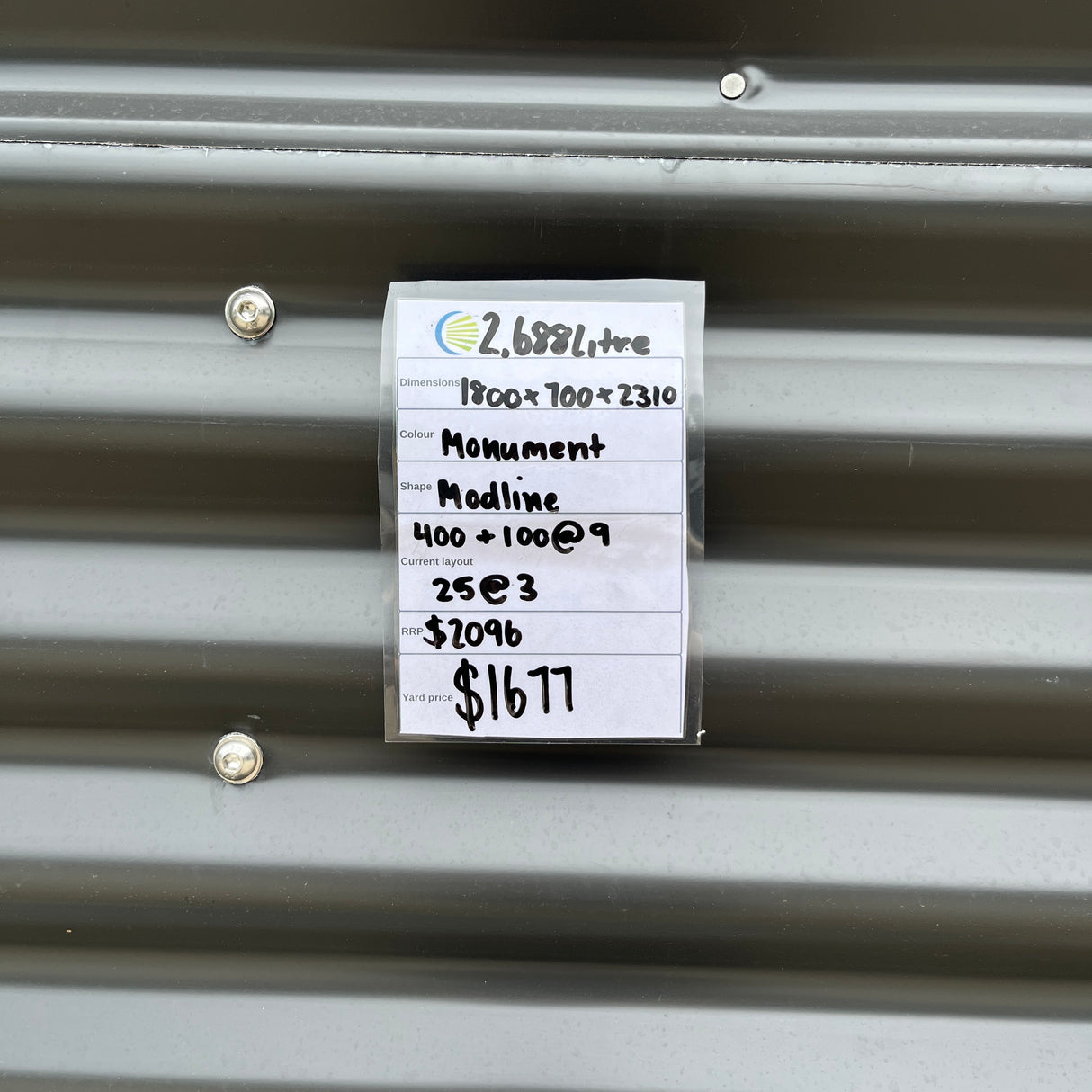 2,688 Litre Modline Water Tank