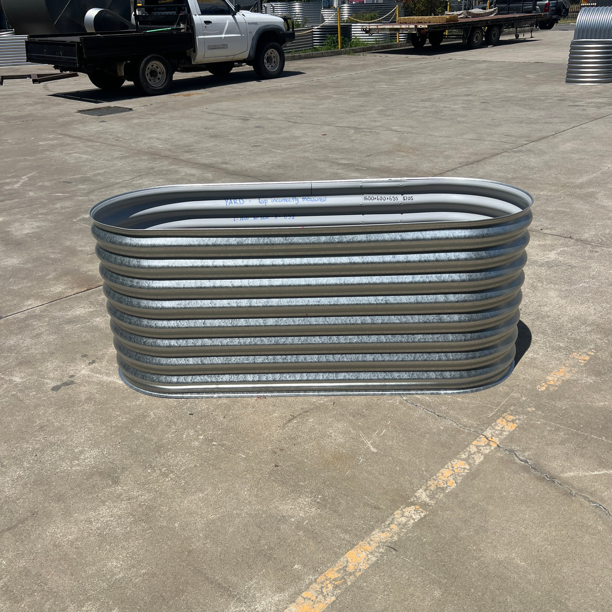 1600 x 600 x 635 Slimline Garden Bed