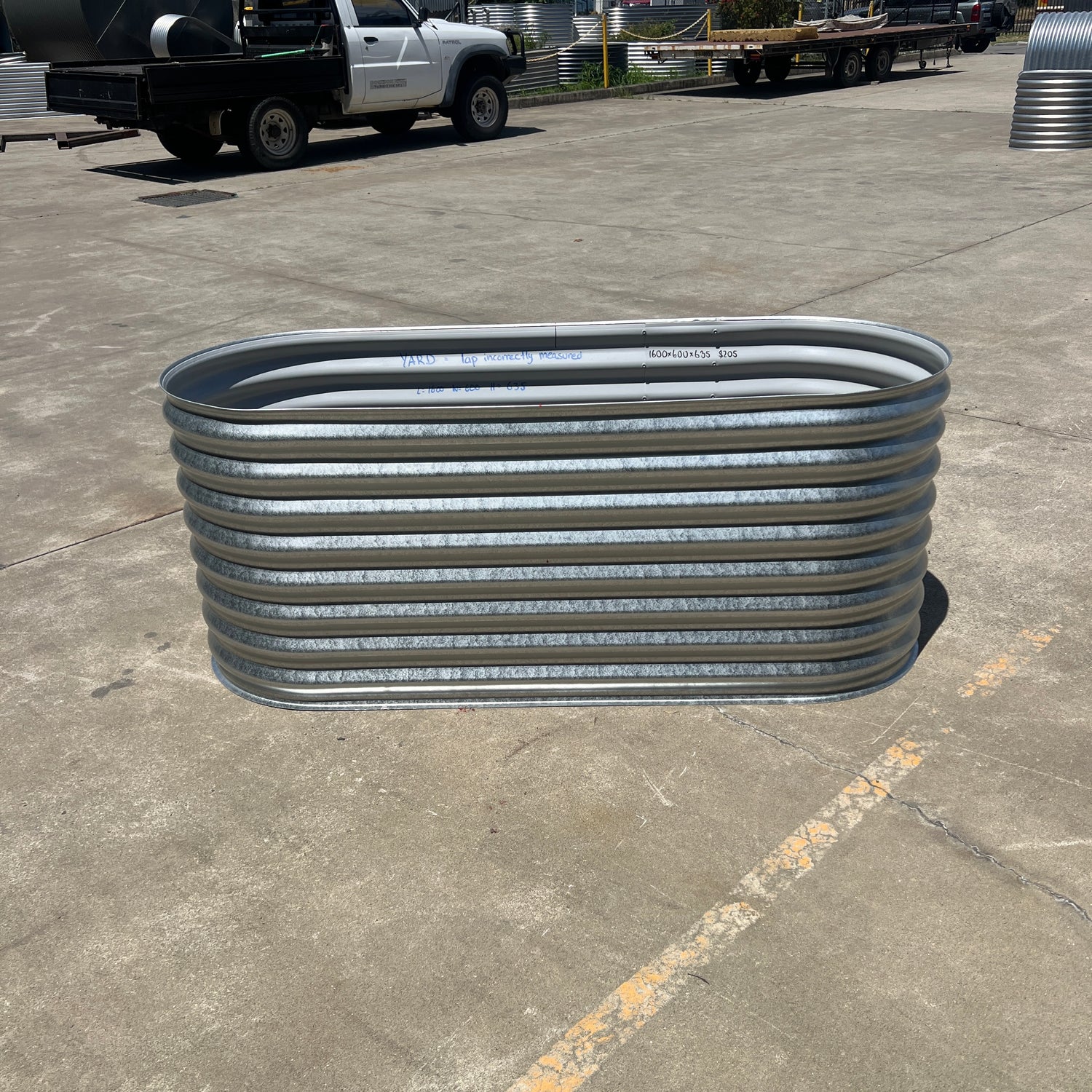 1600 x 600 x 635 Slimline Garden Bed