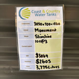 3,775 Litre Slimline Water Tank