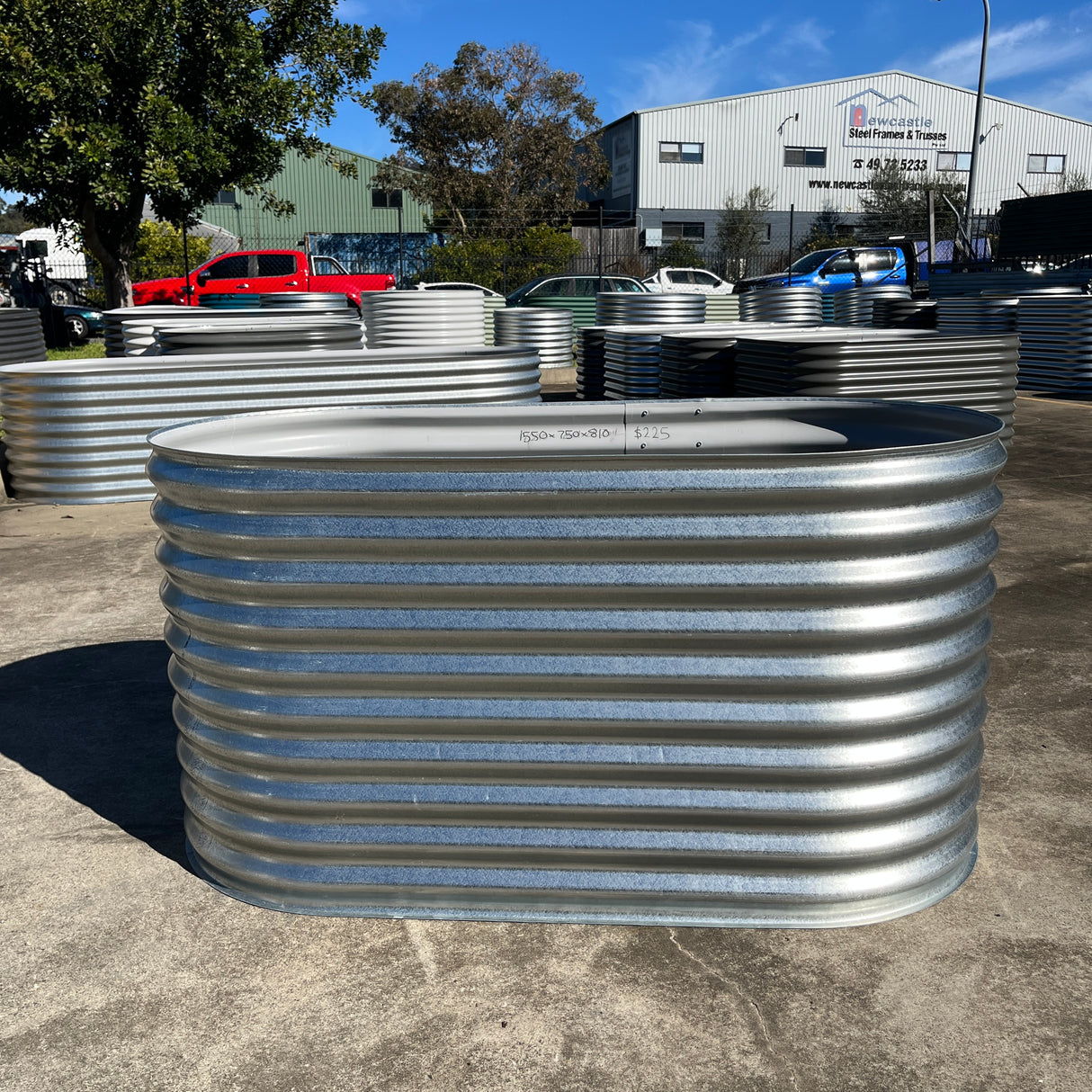 1550 x 750 x 810 Slimline Garden Bed