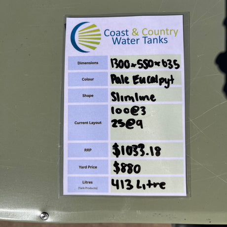 413 Litre Slimline Water Tanks