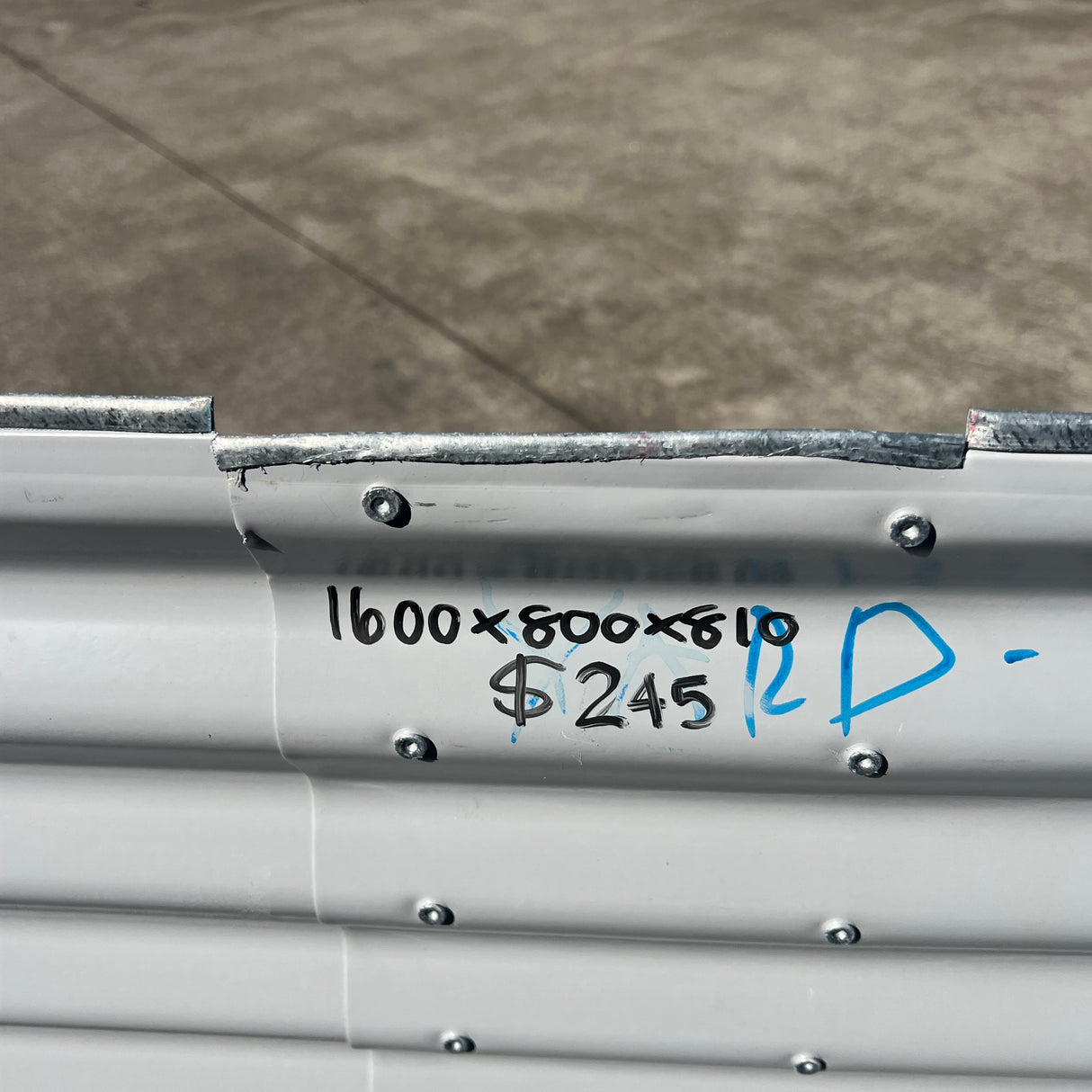 1600 x 800 x 810 Slimline Garden Bed