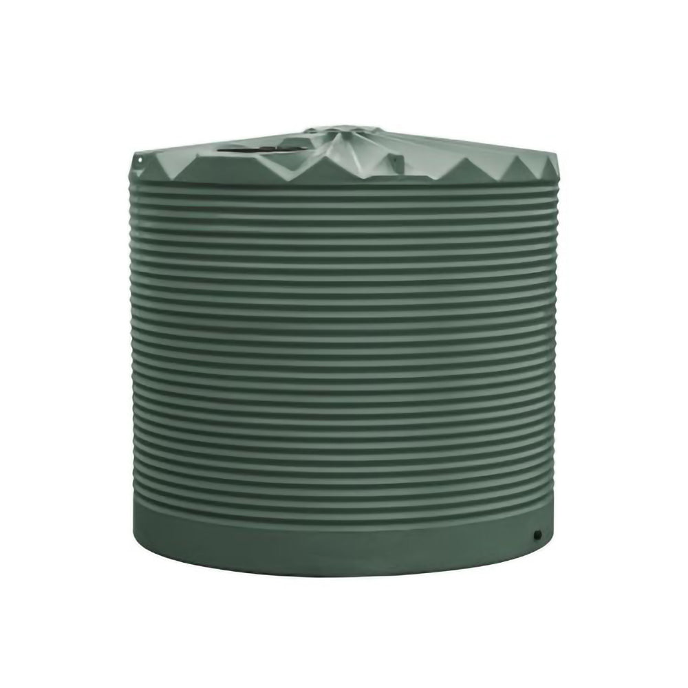 10000 litre round poly polyethylene water tank in mist green